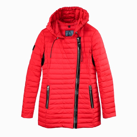 ATELIER NOIR by RUDSAK Cortina Puffer Down-Filled Coat in Red Size S - Picture 3 of 16